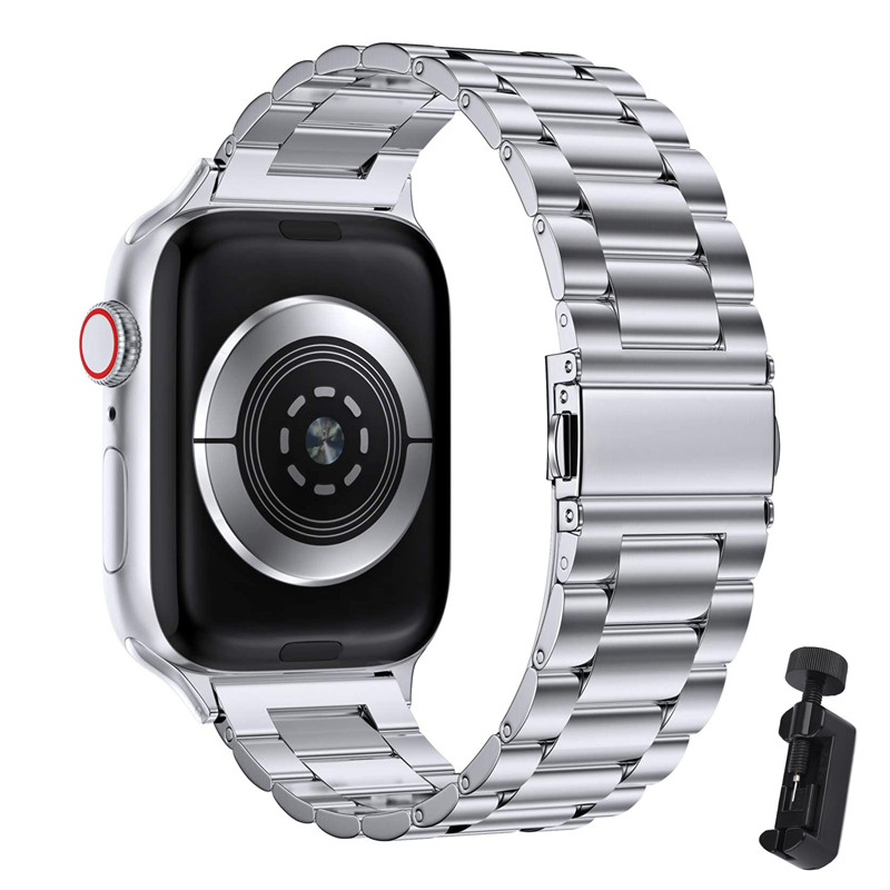 Pulseira De Aço Inoxidável De Alta Qualidade Para Apple Watch Series 11 10 9 8 7 6 5 SE 4 3 Ultra 2 iWatch 46mm 45mm 44m em Oferta na Shopee