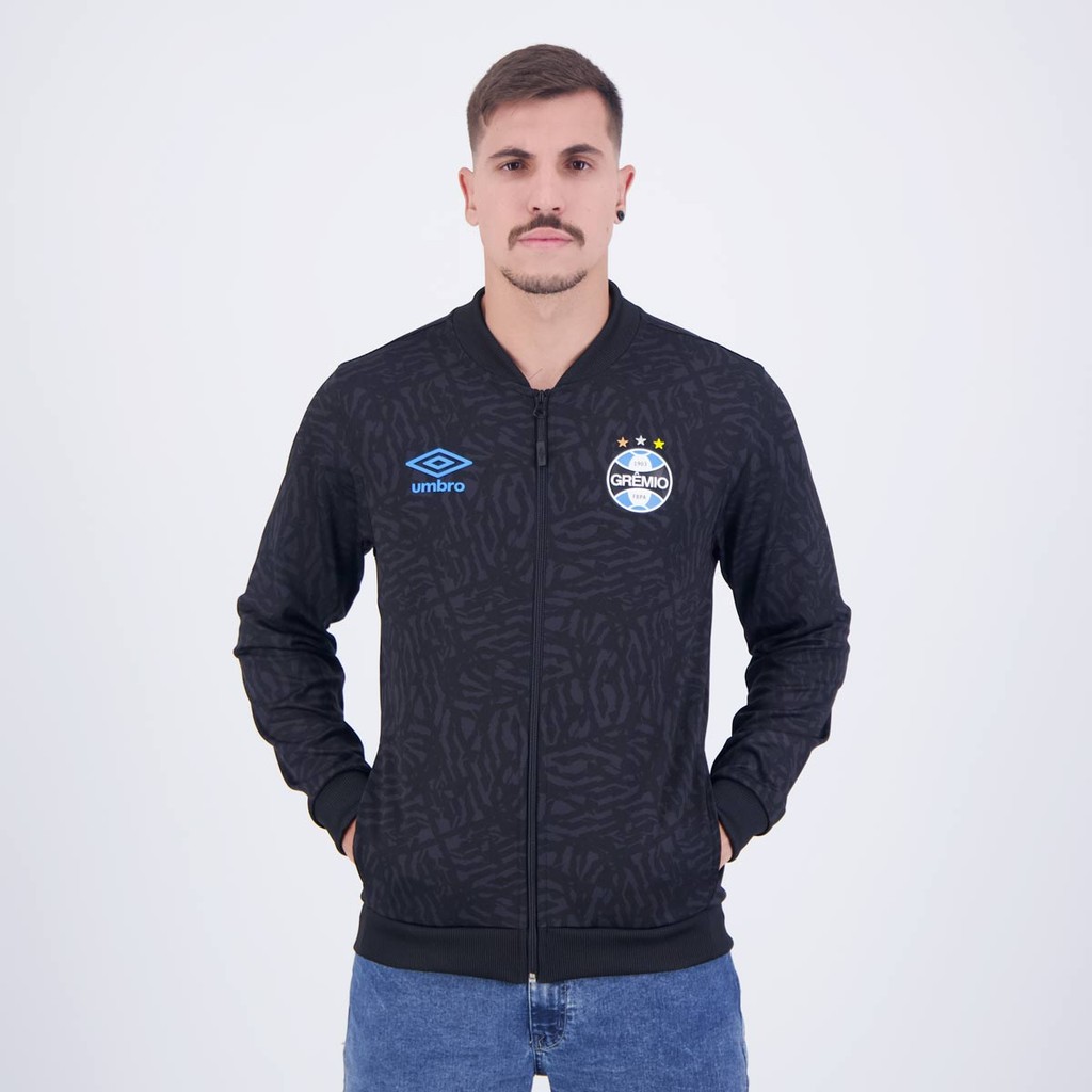 Jaqueta Umbro Grêmio Hino 2024 Preto em Oferta na Shopee