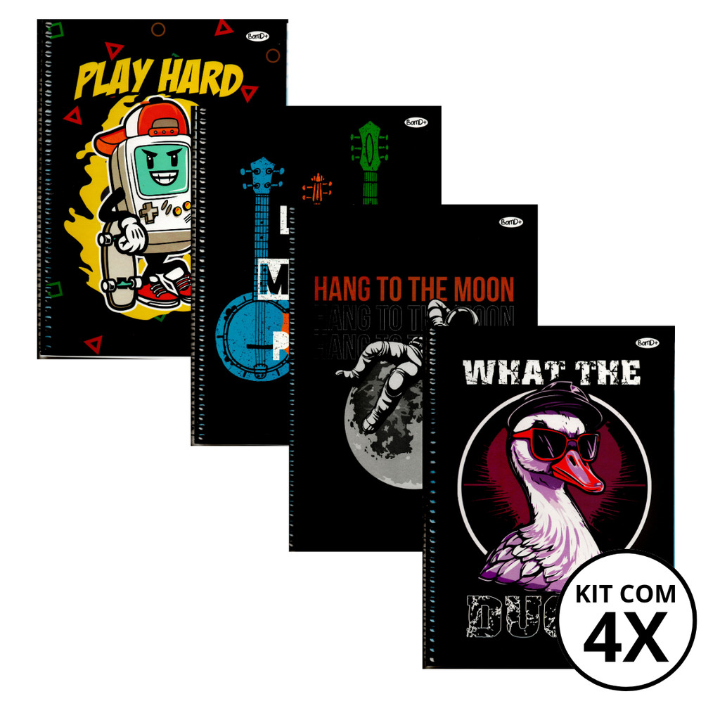 Kit Com 04 Cadernos 10 Matérias Masculino - SÃO DOMINGOS