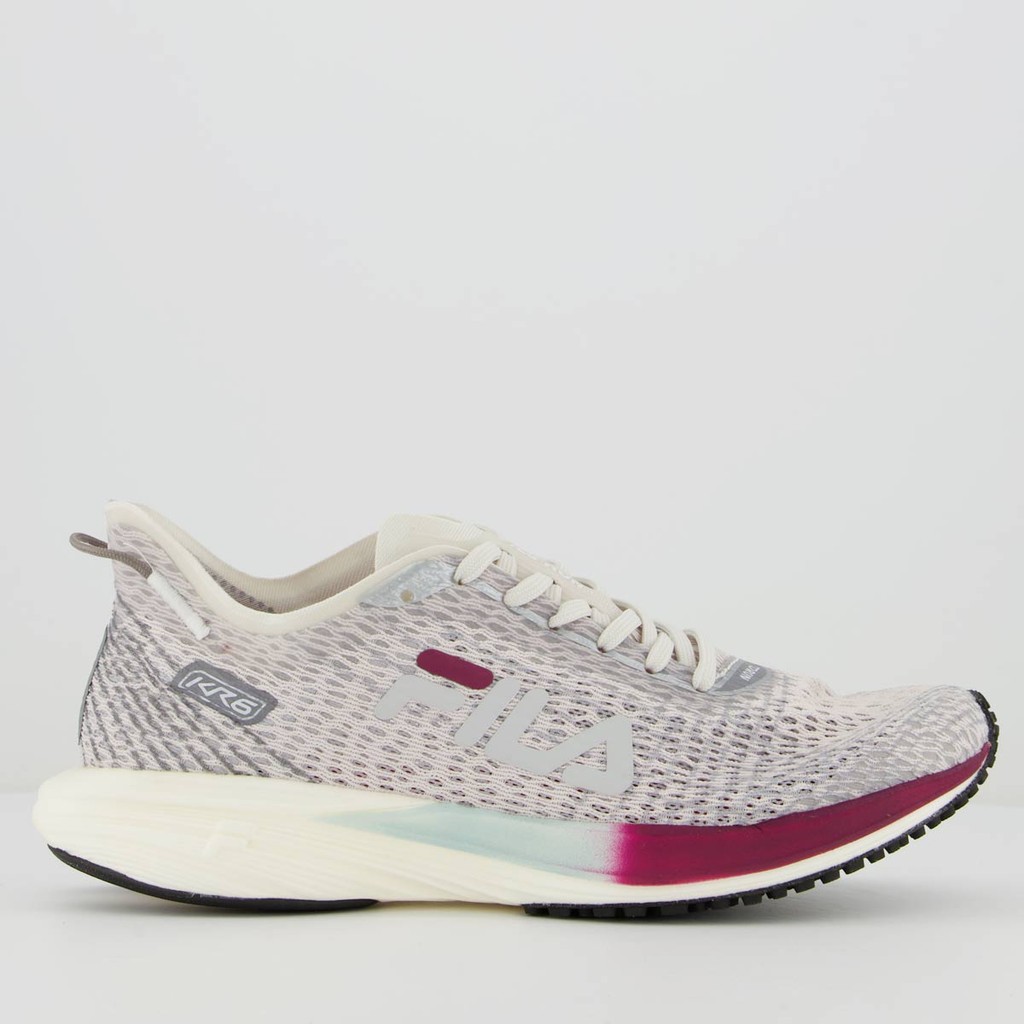 Tênis Fila KR6 Feminino Branco e Bordô em Oferta na Shopee