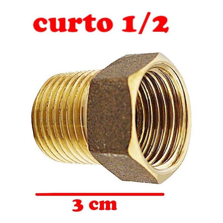 Extensor Aumento Prolongador Curto Rosca 1/2'' Ponto D'água