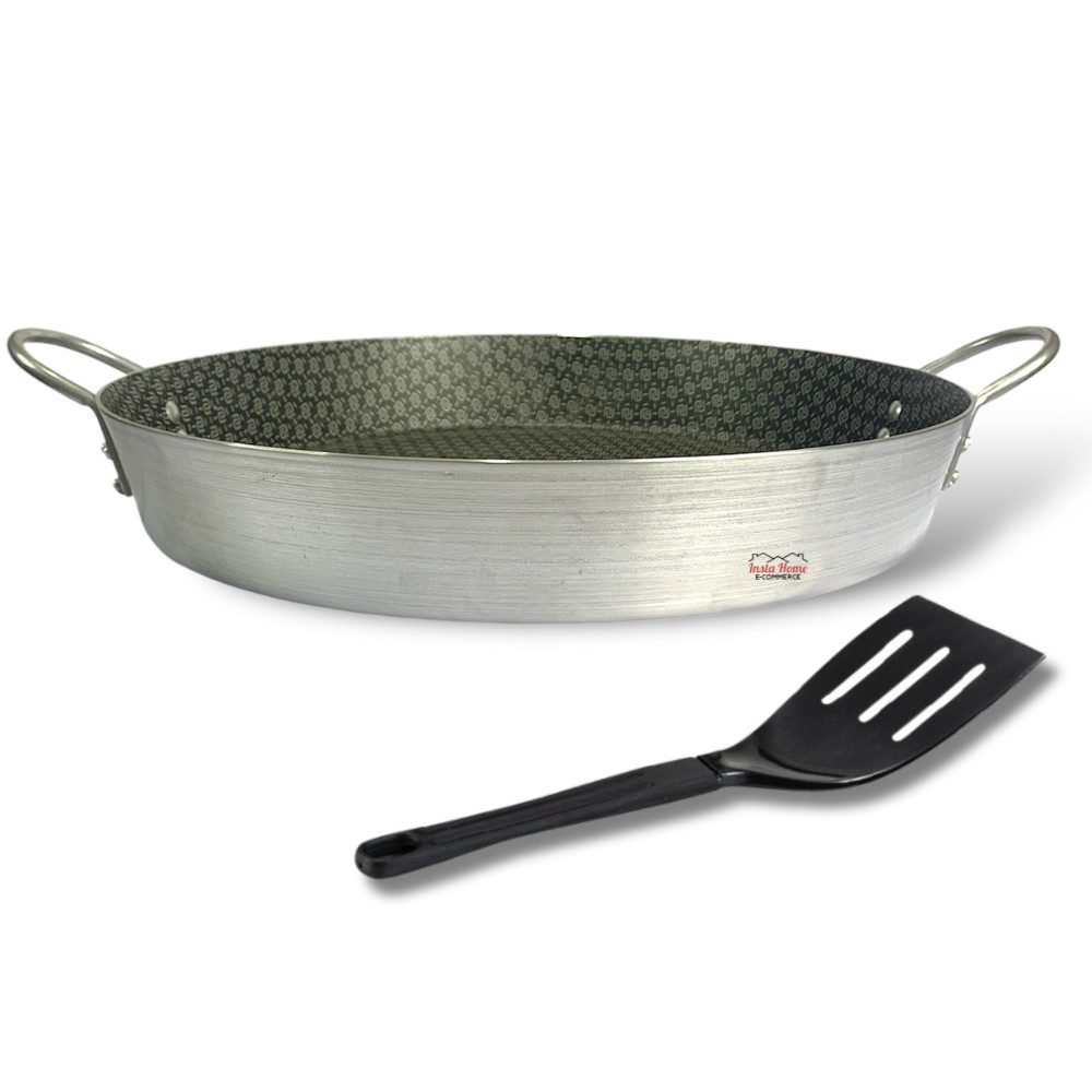Imagem Panela Paella Wok Antiaderente 6 Camadas Teflon Grande Profissional 38 CM
