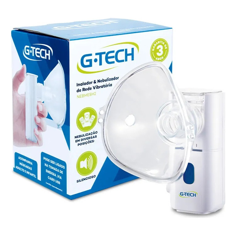 Nebulizador Inalador de Rede Vibratoria Sem Fio G-Tech Névoa Fina Confortável em Oferta na Shopee
