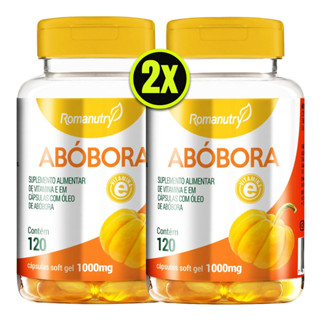 Kit 2x Óleo Semente de Abóbora 120 Cápsulas Romanutry Original com Nota Fiscal em Oferta na Shopee
