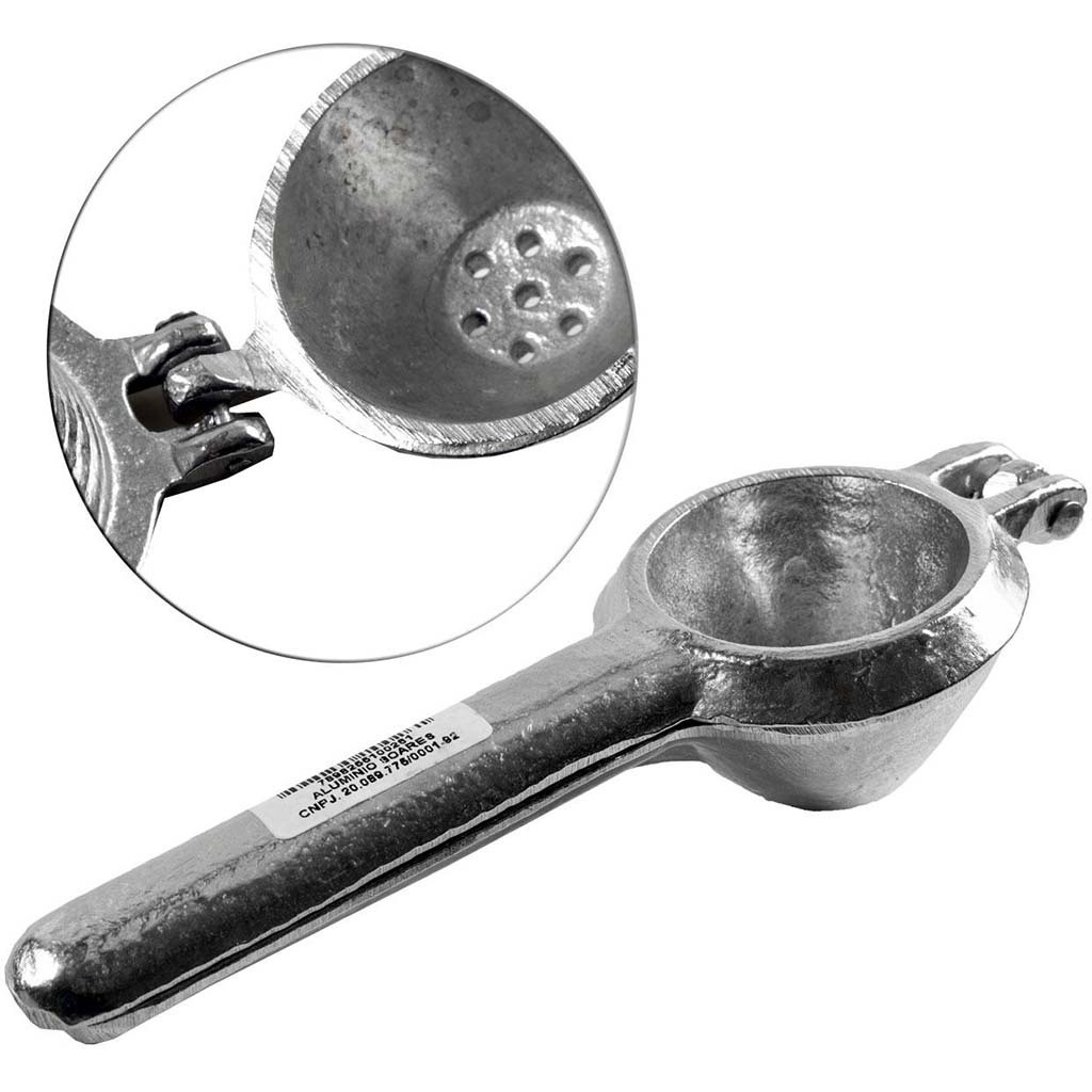 Espremedor Limao Amassador Manual Aluminio Fundido 17x6cm