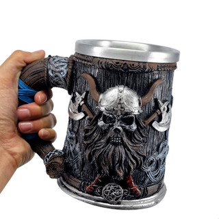 Caneca Chopp Cerveja Viking Bárbaro Medieval 500 ML