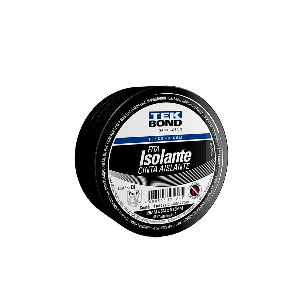 Fita isolante uso geral 19mm x 5m x 0.13mm - tekbond