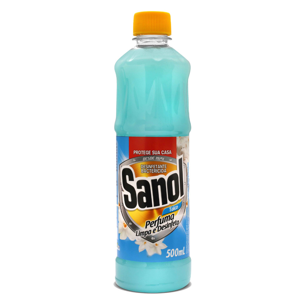 Desinfetante Multiuso Bactericida Uso Geral Talco 500Ml Sanol - Home & Living