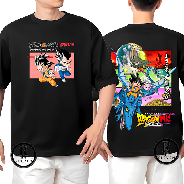 Camiseta Oversized Streetwear Anime  Dragon Ball DAIMA  Lançamento Masculina e feminina 100% Algodão Malha Premium