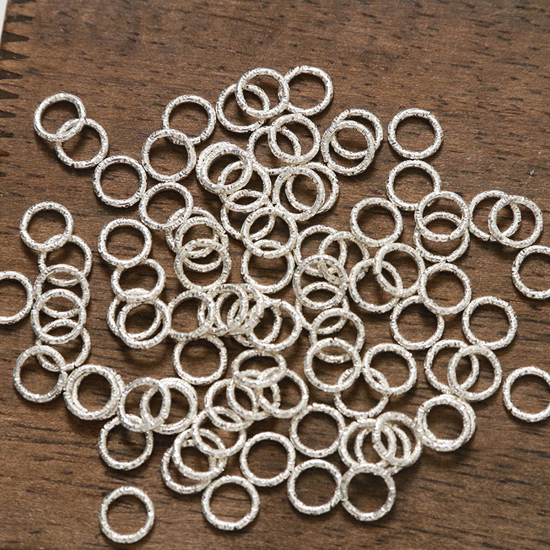 Anel de prata de liga pequena de 8mm, anel fechado, faça você mesmo, chaveiro feito à mão, pulseira, anel de conexão, Ma