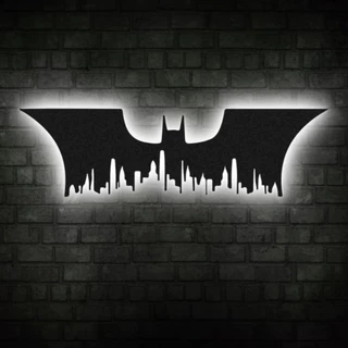 Luminárias Led Abajur Arandela Sem fio Com Pilhas Batman Borboleta Ferrari star Wars Vingadores Mont