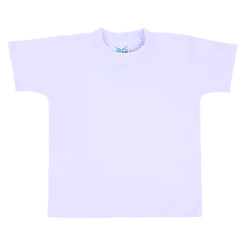 Camiseta Infantil Branca Básica Lisa Tamanhos 04 Ao 14