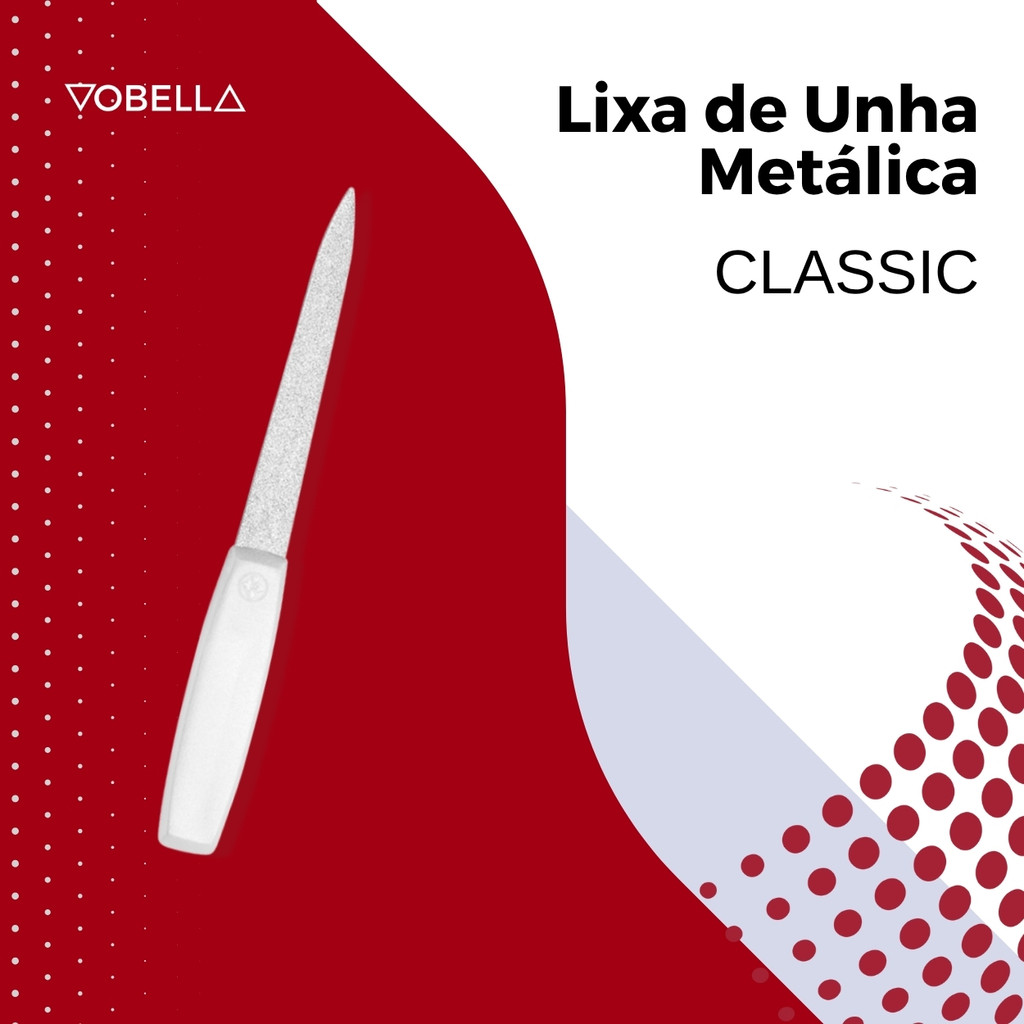 Lixa Para Unhas Metálica Inox Classic Pequena Mundial 12,7cm · foto 2