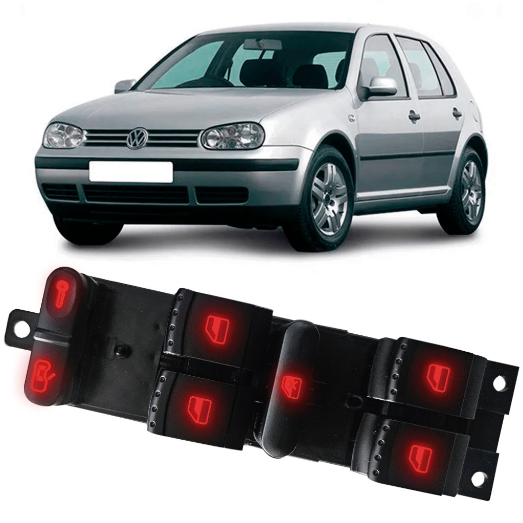 Botão Vidro Elétrico Golf 1999 2000 2001 2002 2003 2004 2005
