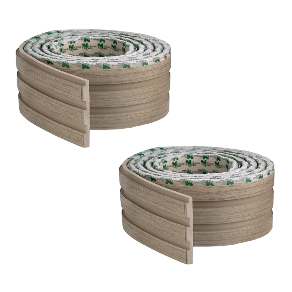 KIT COM 2 MEU RODAPE PAINEL RIPADO MADETO CARVALHO 10CM X 1,0CM (10 METROS)