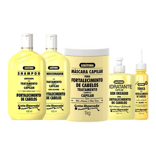 Kit Fortalecimento Capilar Gota Dourada Com 9 Itens