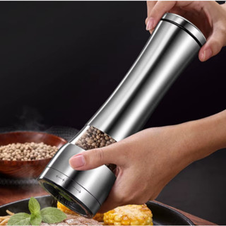 Moedor de Sal Grosso E Pimenta Em Aço Inox Premium Moedo Manual Gourmet em Oferta na Shopee