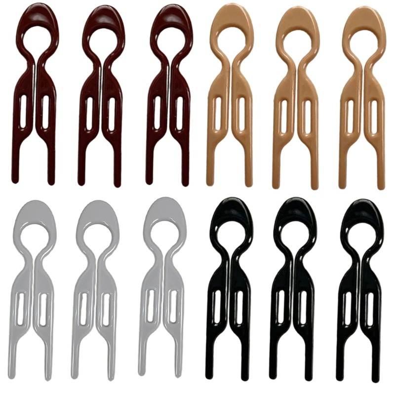 Estone 12 Peças Elegante Formato U Torcido Grampo Cabelo Forte Fixação Invisível Grampos Para Acessóri