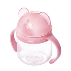 Caneca de Treinamento com Bico 260 ml Ursa Rosa Plasútil