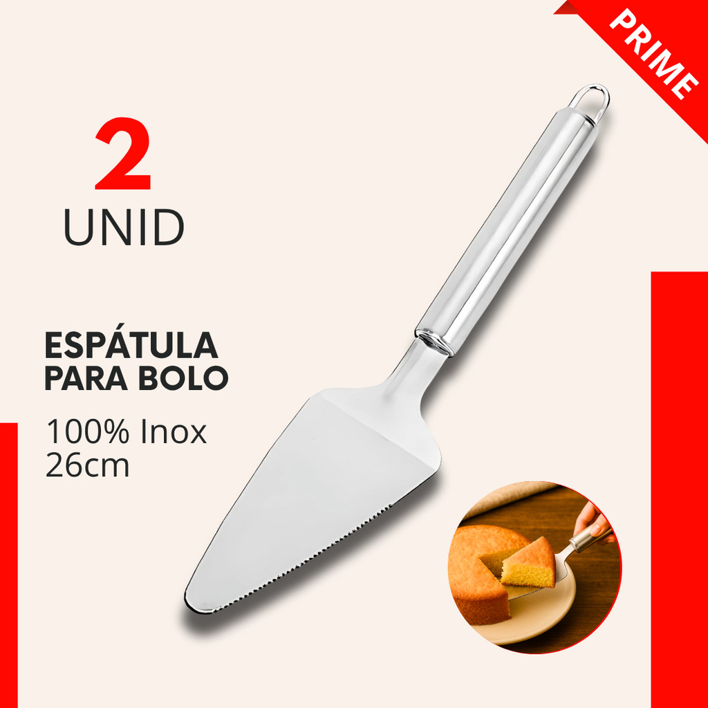 Kit 2 Espatula de Bolo Inox para Pizza Restaurante Cozinha Buffet em Oferta na Shopee