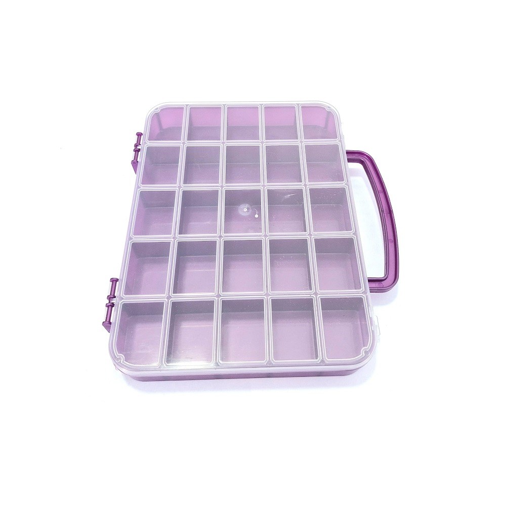 Maleta Plastica Organizadora Joy 25 Divisórias - Roxa