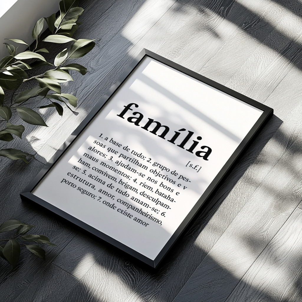 Quadro Decorativo Família Significado Amor União Paz Sala Quarto Parede Hall em Oferta na Shopee