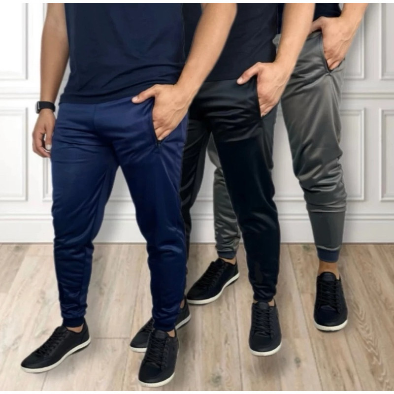 KIT 3 CALÇA JOGGER FLANELADO REFLETIVO LINHA PREMIUM em Oferta na Shopee