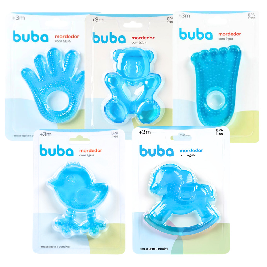 Mordedor Com Água Para Bebês Buba - Vários Formatos Cor Sortida