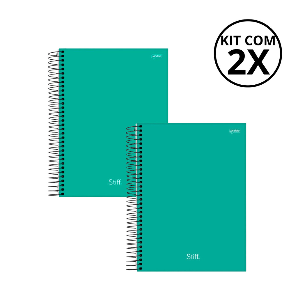 Kit Com 02 Cadernos Universitario 15 Matérias Stiff - Jandaia KITS:KIT 13