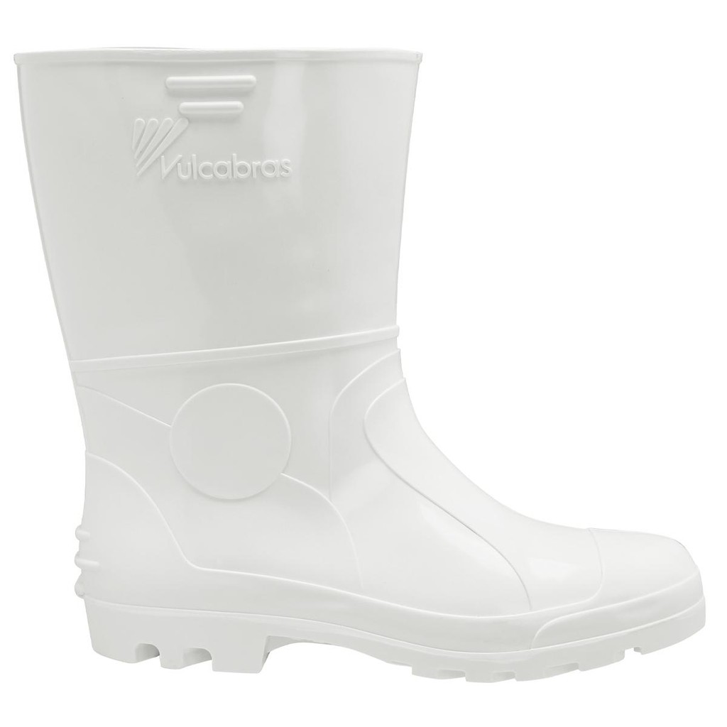 Bota de Borracha Impermeável PVC Cano Curto Branco BPCC12 - Vulcabras em Oferta na Shopee