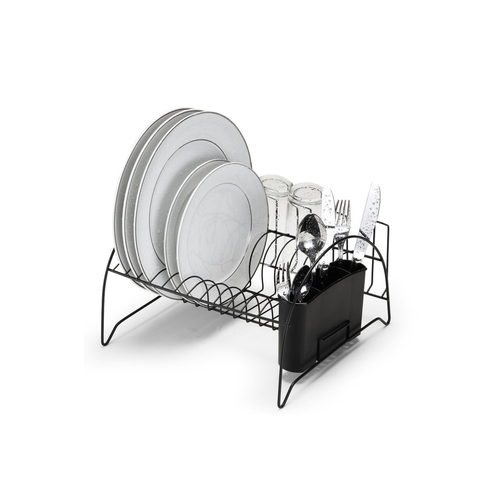 Escorredor de Louça Arthi em Aço Cromado Preto - Home Appliances
