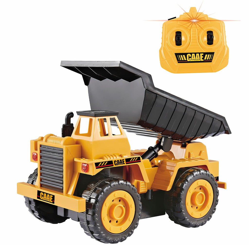 Caminhão Caçamba De Controle Remoto Infantil Realista Com Caçamba Móvel Escala 1:32 Para Obra - Dm Toys