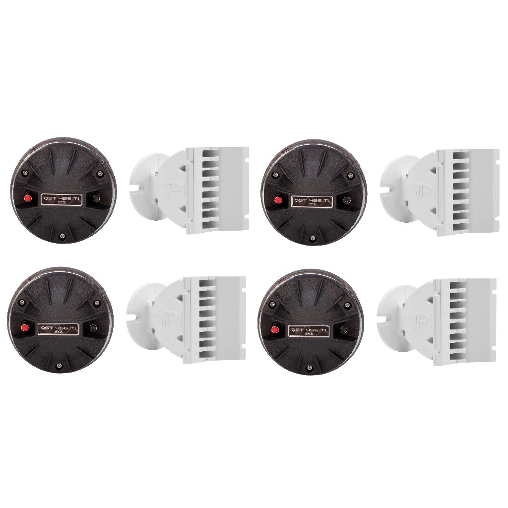 4 Drive Titanio 456ti Trio 140w Rms + 4 Guia de Onda 1214 Som Automotivo Profissional Line Array