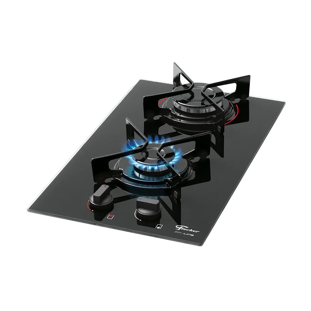 Cooktop Fischer Fit Line 2 Bocas Preto Vidro Acendimento Automático Compacto Bivolt em Oferta na Shopee