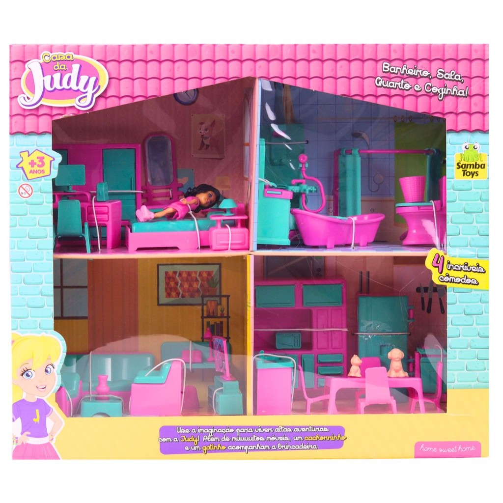 Móveis Casinha De Boneca Judy Home 0447 - Samba Toys em Oferta na Shopee