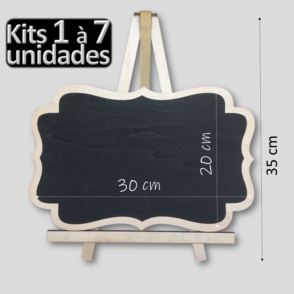 1 à 7 unidades Lousa Cavalete 35x30cm Decoração em Oferta na Shopee
