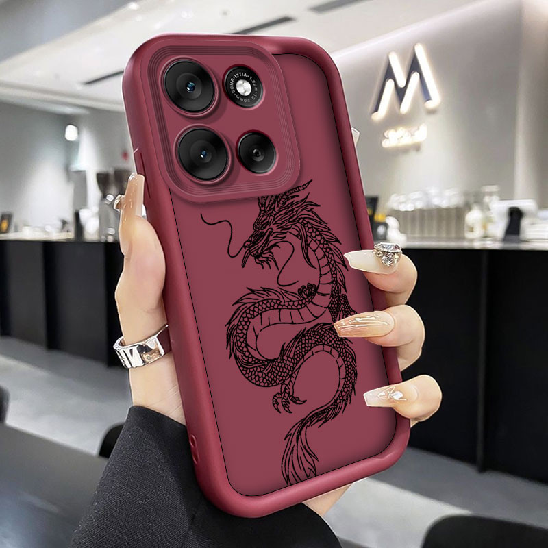 Invólucro Para Moto G86 G56 Caso Moda Dragão Totem De Telefone Motorola G56 G86 5G Proteção Da Câmera Silicone Macio À P