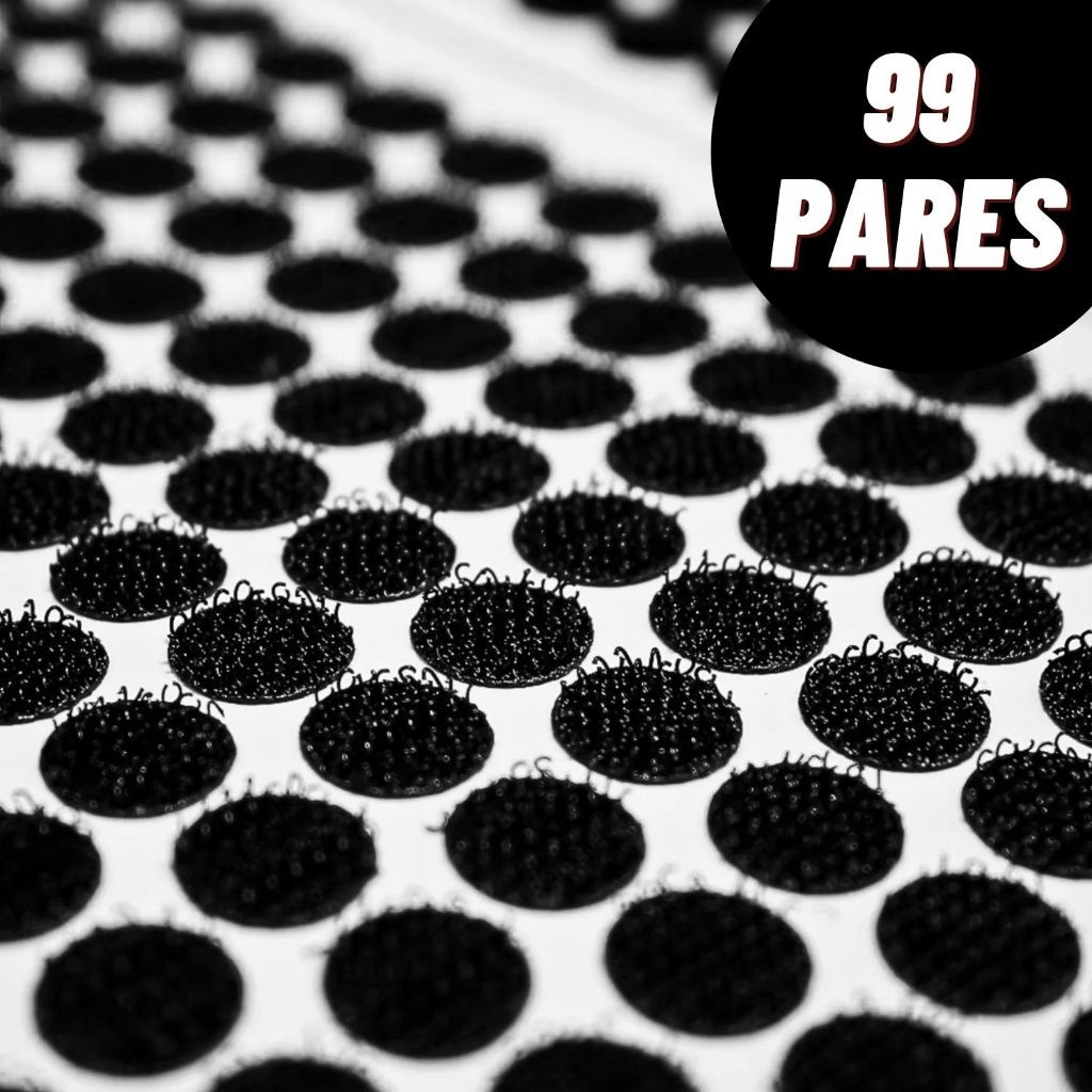 99 Pares Pontos De Velcro Fecho De Contato Carrapicho Redondo Dupla Face Para Artesanato P...