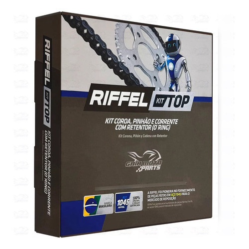 Kit Quite Relação Tração Transmissão YS 250 FAZER Com Retentor 2006 À 2017 Original Riffel · foto 2