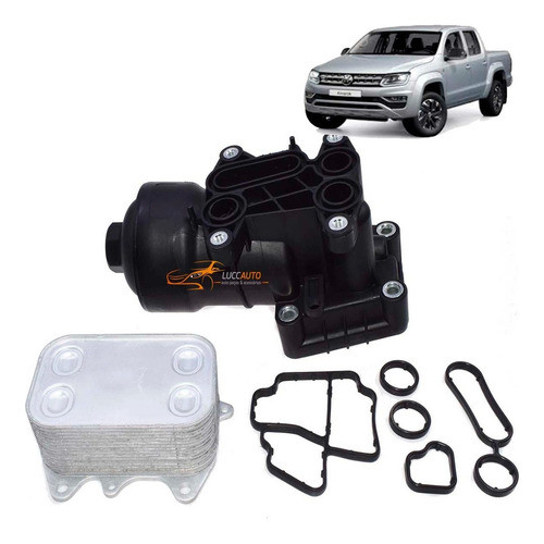 Resfriador Filtro Suporte Óleo + Filtro Completo Amarok 2.0 Tdi 2011 2012 2013 2014 2015 2016 17 18