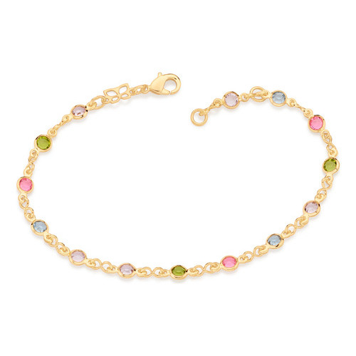 Pulseira Rommanel Pedras Redondas Coloridas 550667 em Oferta na Shopee
