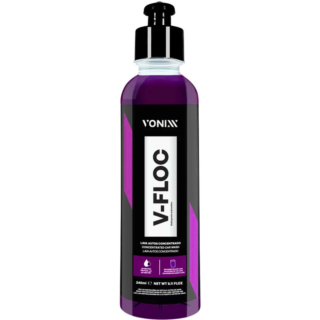 V-Floc 240ml Vonixx Shampoo Automotivo Neutro Concentrado em Oferta na Shopee