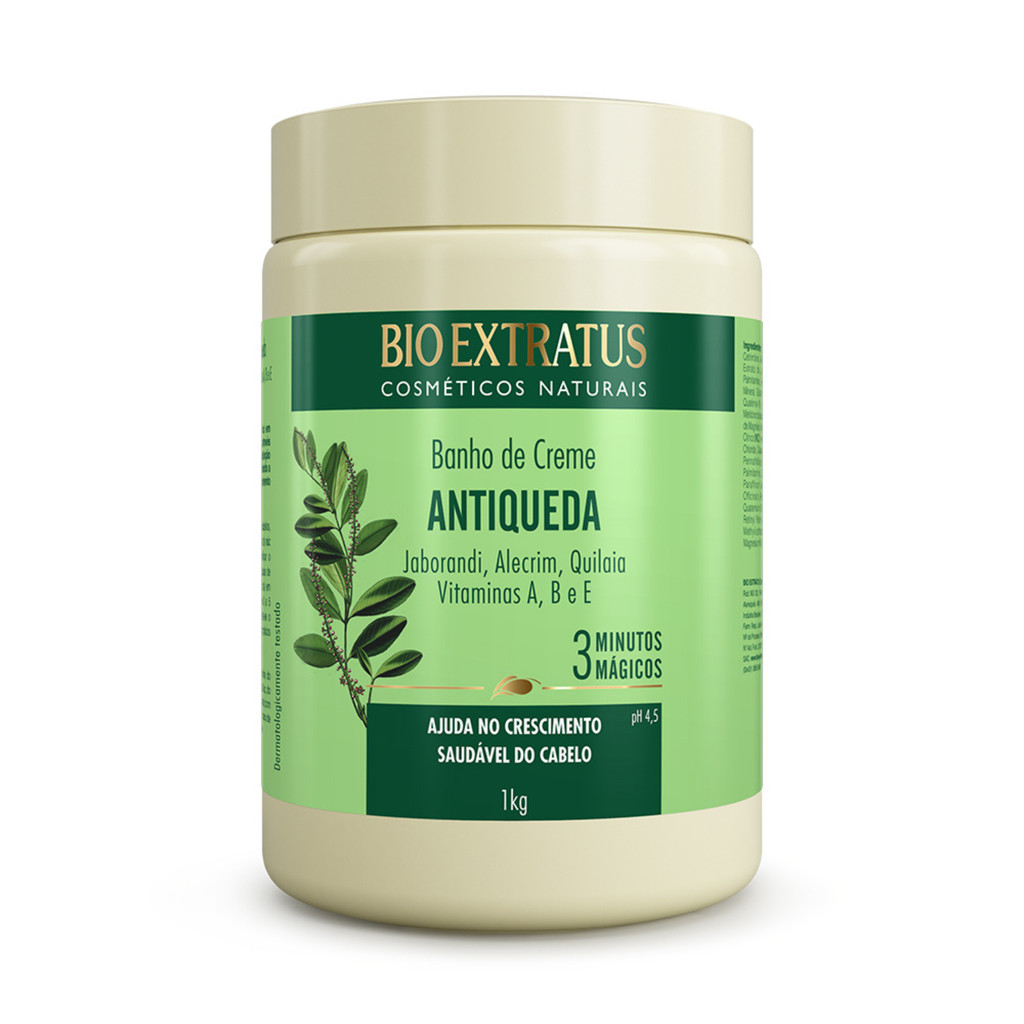 Banho de Creme Antiqueda Jaborandi Bio Extratus 1Kg em Oferta na Shopee
