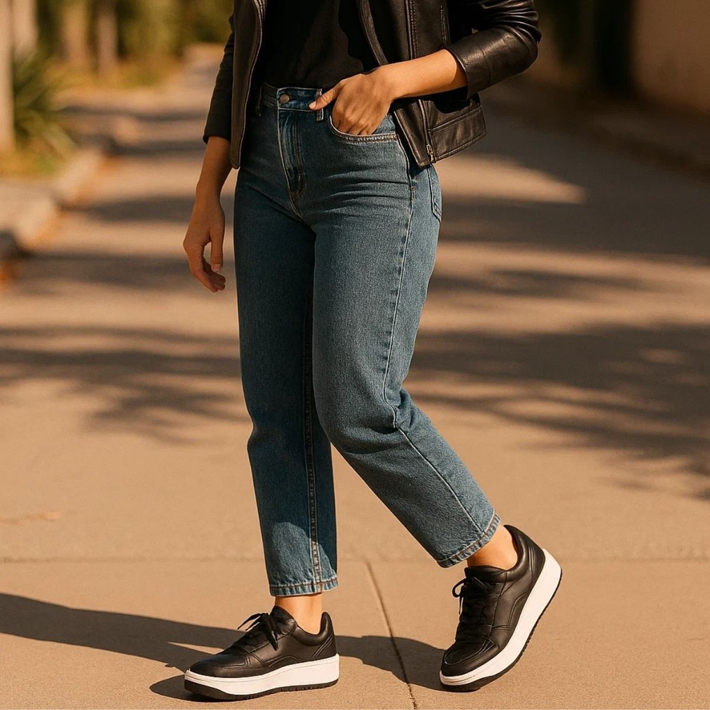 Tênis Feminino Via Marte Plataforma Casual Básico Lançamento Amarrar Militar Preto