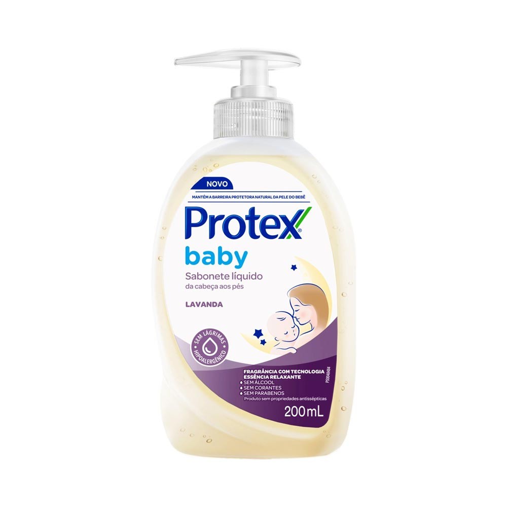 Sabonete Líquido Protex Baby da Cabeça aos Pés Lavanda 200ml - Mom & Baby
