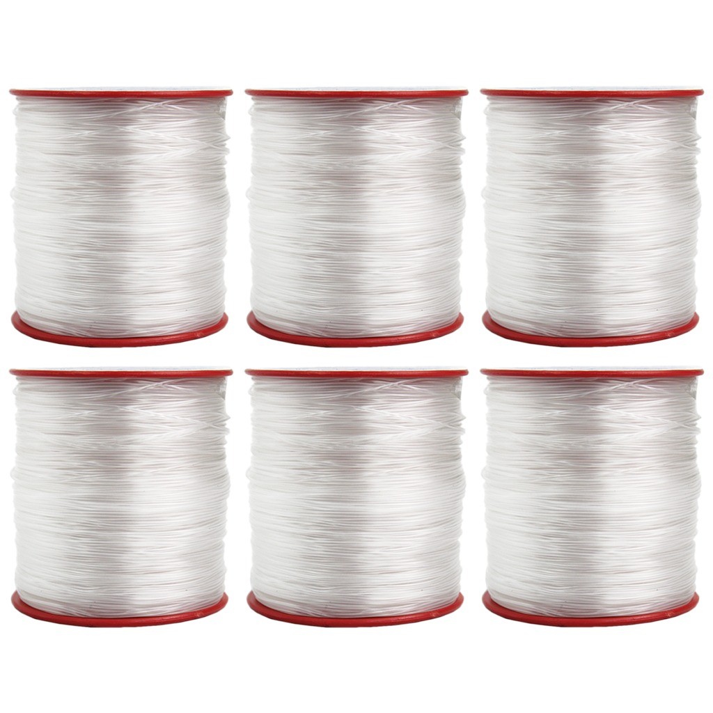 Fio De Nylon Artesanato 100 Gramas 2700 Metros Pesca 6 Rolos Bijuteria Colar Pulseira Tornozeleira