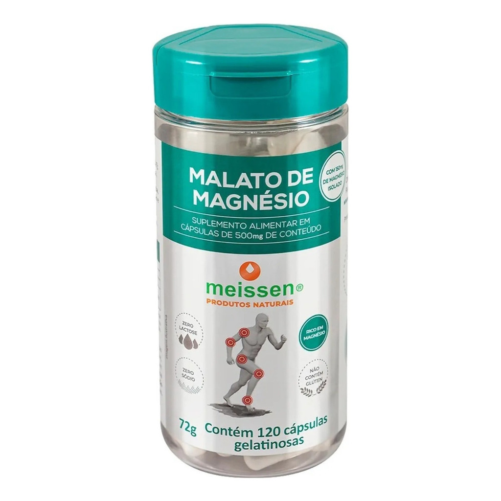 Malato de Magnesio 120 Capsulas Meissen Produtos Naturais em Oferta na Shopee