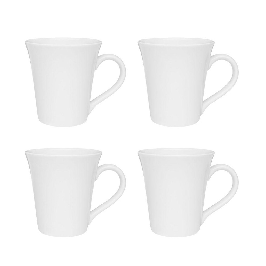 Jogo de 4 canecas Tulipa 330 ml Oxford Branco em Oferta na Shopee