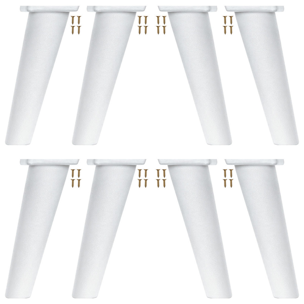 Kit 8 Pé Retrô de Plástico Branco Resistente para Móveis Cômoda Design Clássico e Fácil Instalação em Oferta na Shopee
