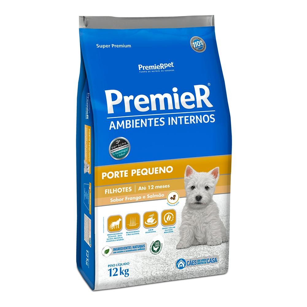 Ração Seca PremieR Ambientes Internos Frango e Salmão para Cães Filhotes em Oferta na Shopee